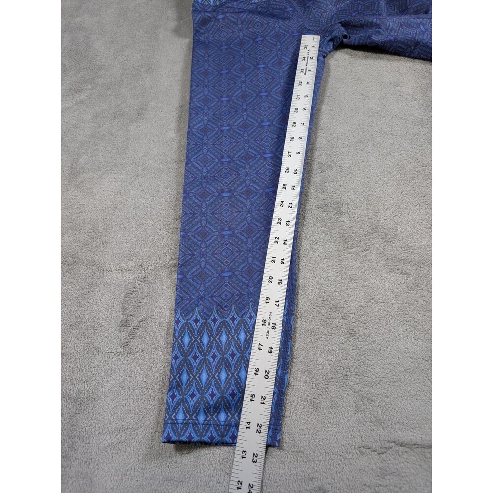 prAna Leggings Womens S Blue Geometric Capri Yoga Workout Activewear Stretch - Picture 9 of 10